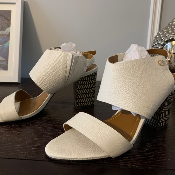 Ateliers white leather block sandals - Picture 3 of 7